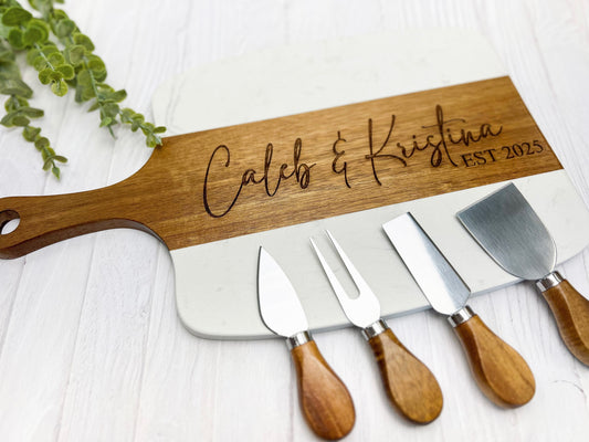 Marble Serving Board Set